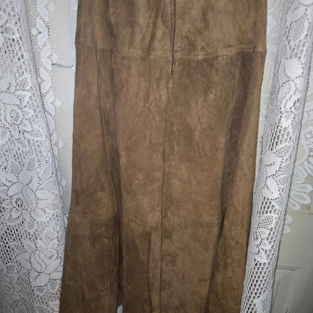 JH Collectables Genuine Suede Leather Skirt Sz8  W13 L34